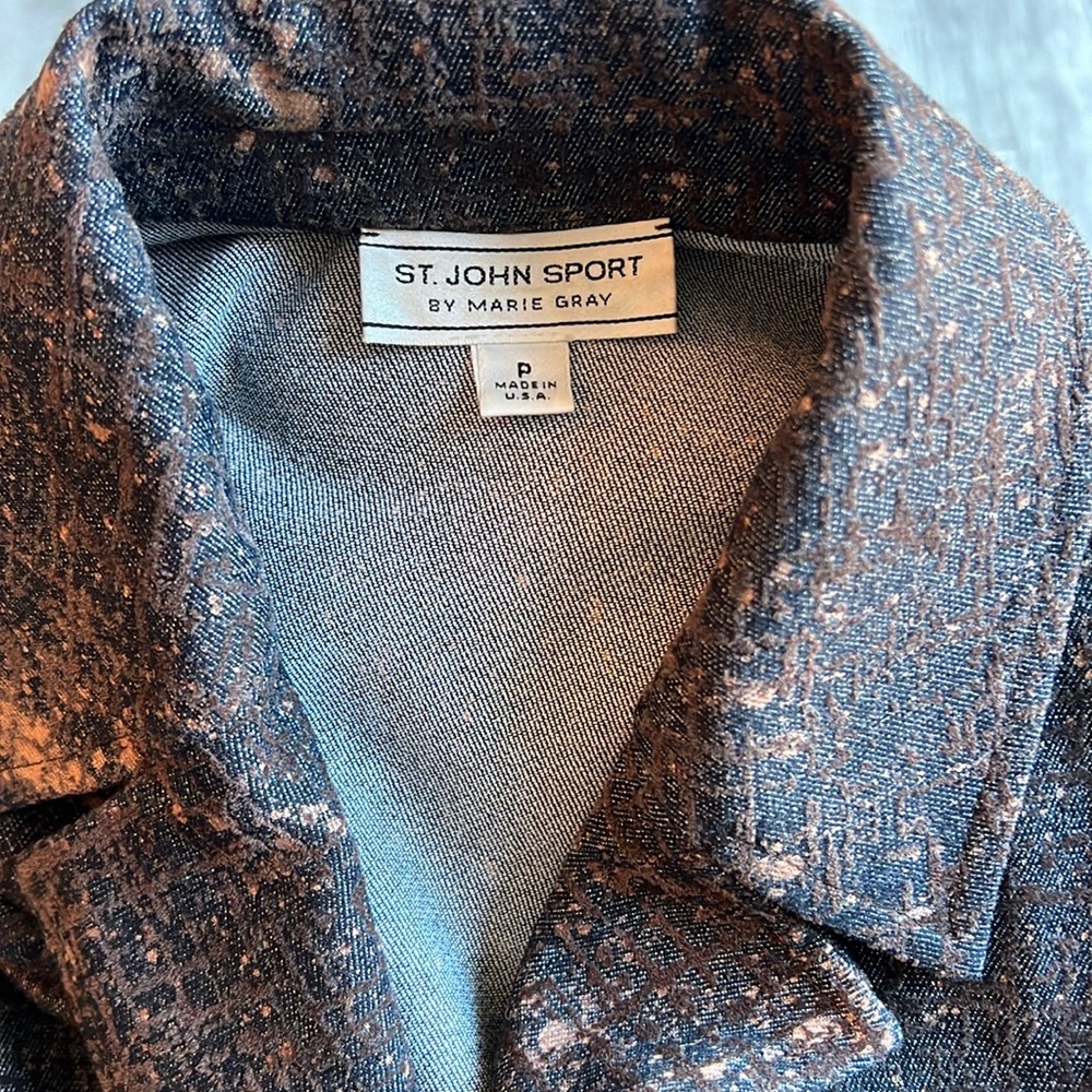 ST. JOHN Sport by Marie Gray Woman Size P Size 2 Brown‎ Jacket Blazer Unlined